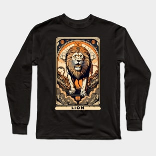 Lion Tarot Card Long Sleeve T-Shirt